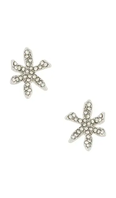 Lele Sadoughi Pave Water Lily Stud Earrings | Thumbnail 1