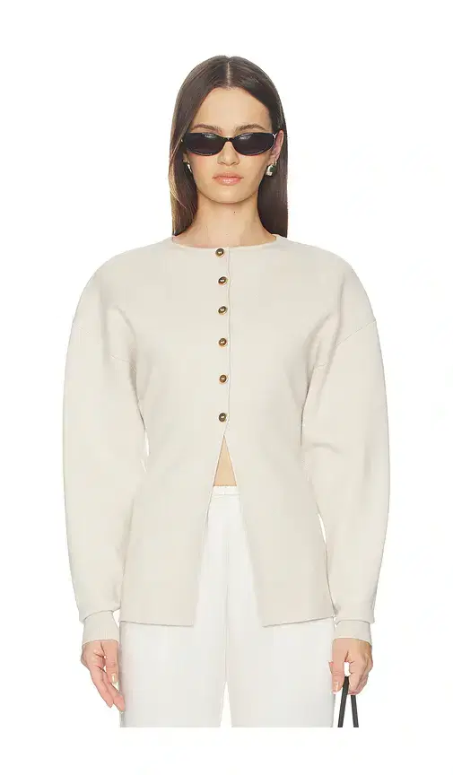 Good American Exaggerated Sleeve Cardigan