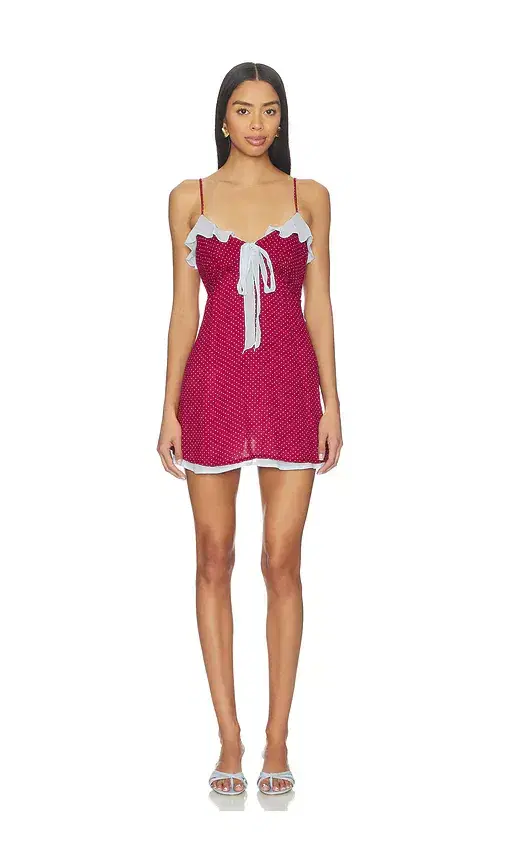 Frankies Bikinis Picnic Hour Chiffon Mini Dress