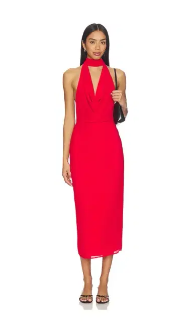 MORE TO COME Ria Halter Midi Dress | Thumbnail 1