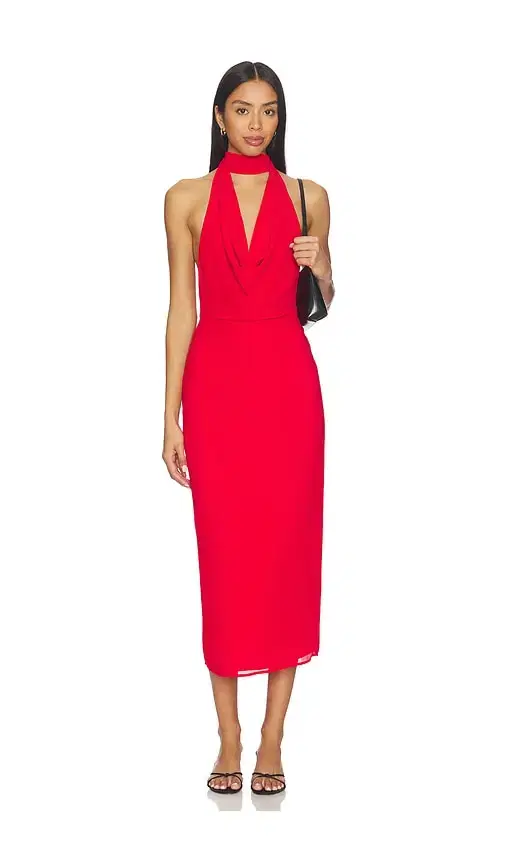 MORE TO COME Ria Halter Midi Dress