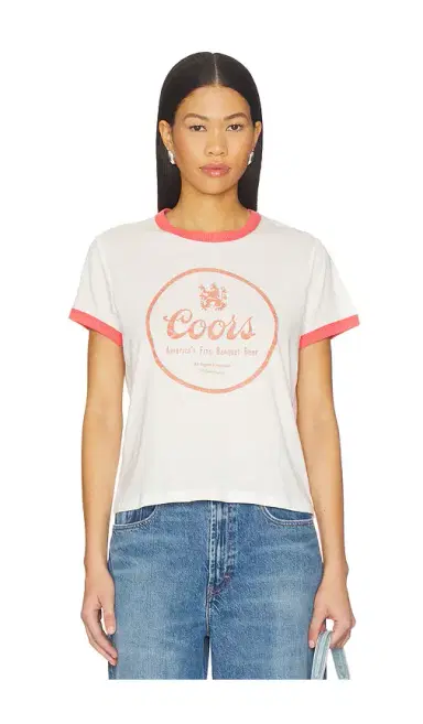 The Laundry Room Coors Fine Banquet Beer Perfect Ringer Tee | Thumbnail 1