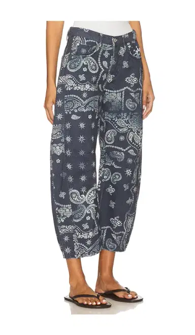 Free People x We The Free Good Luck Printed Barrel Jean | Thumbnail 2