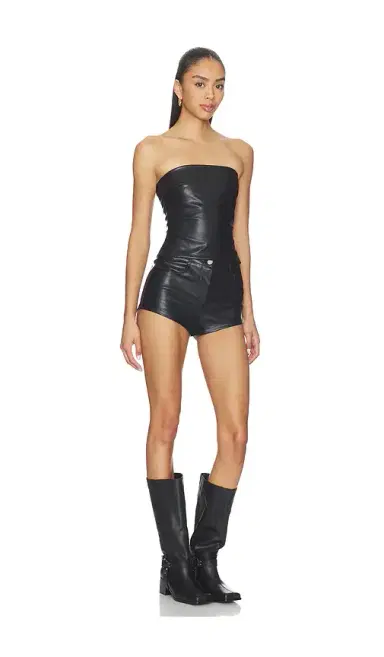 superdown Kayla Faux Leather Short Set | Thumbnail 2