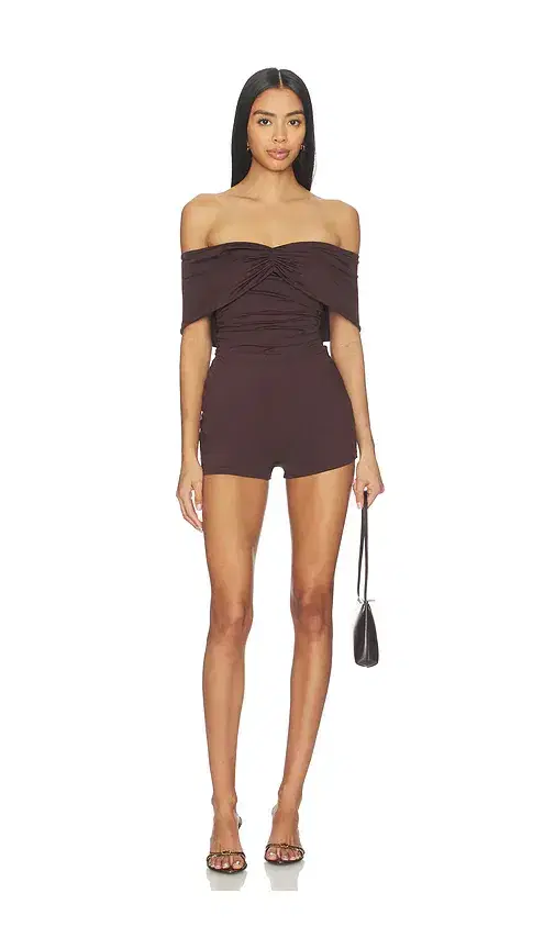superdown Cher Off Shoulder Romper