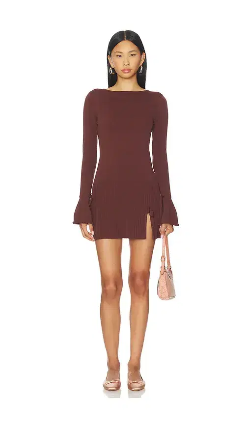 MORE TO COME Misty Knit Pleated Dress