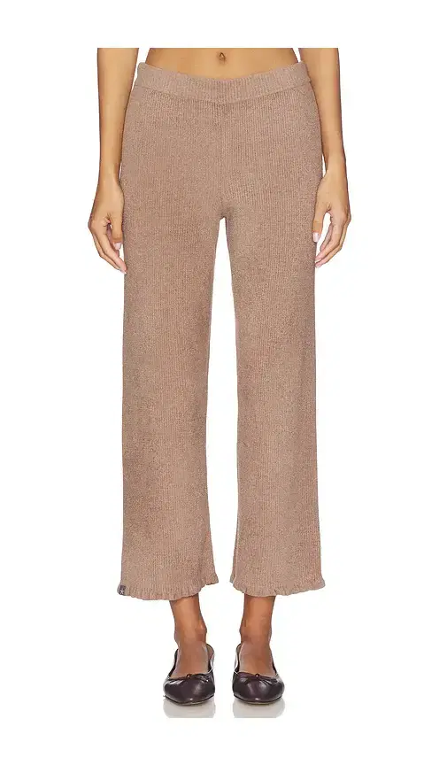 Barefoot Dreams CozyChic Ultra Lite Rib Ruffle Hem Ankle Pant