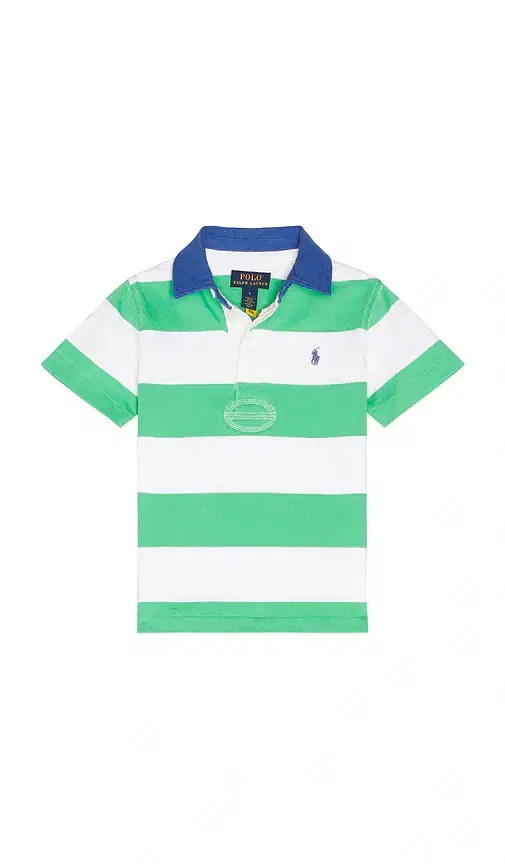 Polo Ralph Lauren Short Sleeve Jersey Knit Rugby Striped Shirt