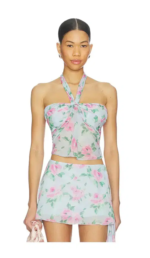 Frankies Bikinis Maribel Chiffon Halter Top