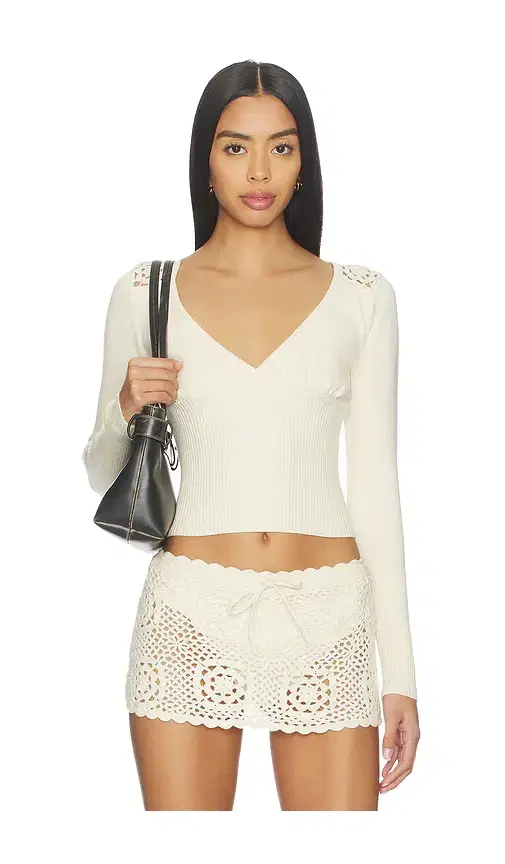 Frankies Bikinis Arlo Cloud Knit Long Sleeve Shirt