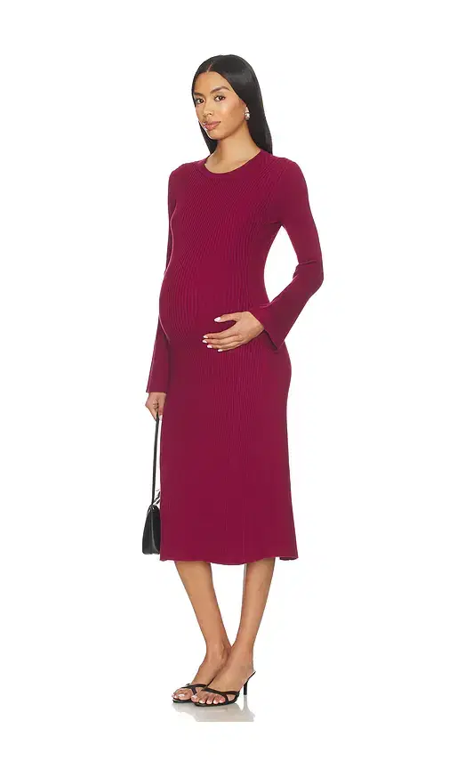 HATCH The Odette Ribbed Midi Dress
