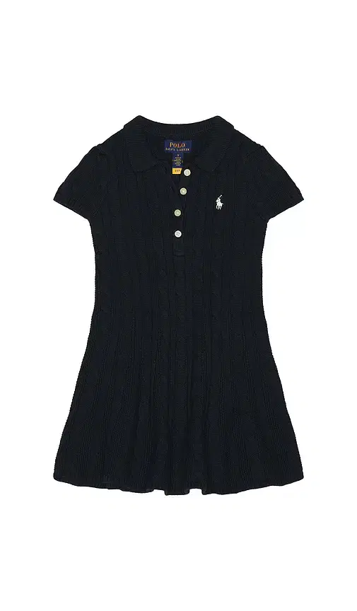 Polo Ralph Lauren Short Sleeve Cotton Cable Knit Polo Dress