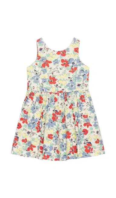 Polo Ralph Lauren Sleeveless Poplin Floral Printed Flare Dress | Thumbnail 1