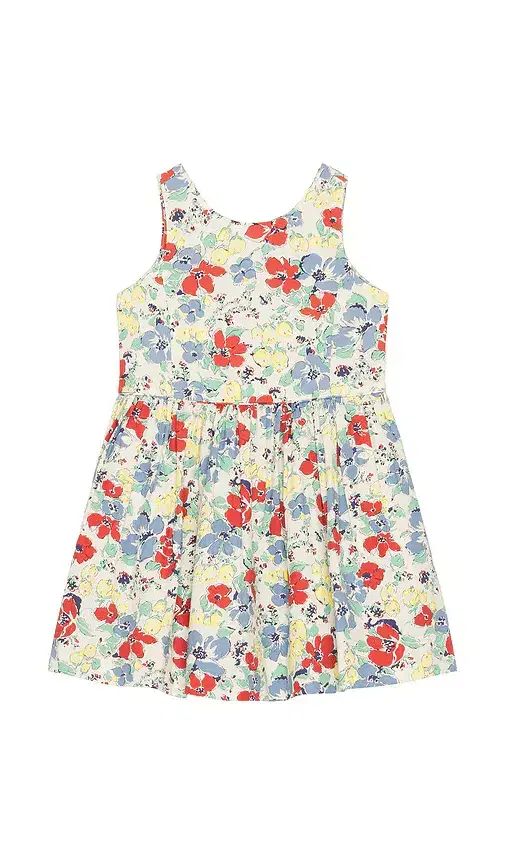 Polo Ralph Lauren Sleeveless Poplin Floral Printed Flare Dress