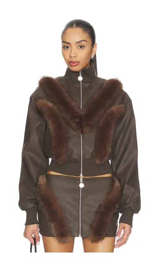 OW Collection Bela Faux Fur Jacket