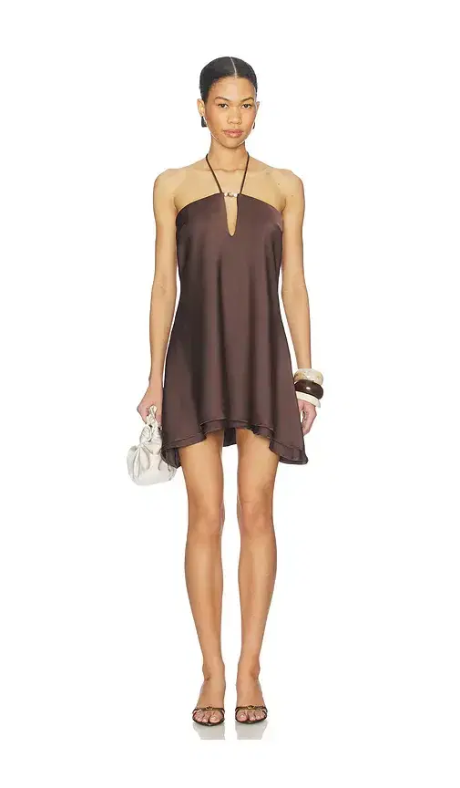 Runaway The Label Freya Flowy Halter Mini Dress