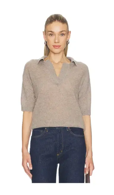 NAADAM Cloud Cashmere Short Sleeve Polo | Thumbnail 1 NAADAM Cloud Cashmere Short Sleeve Polo | Thumbnail 1