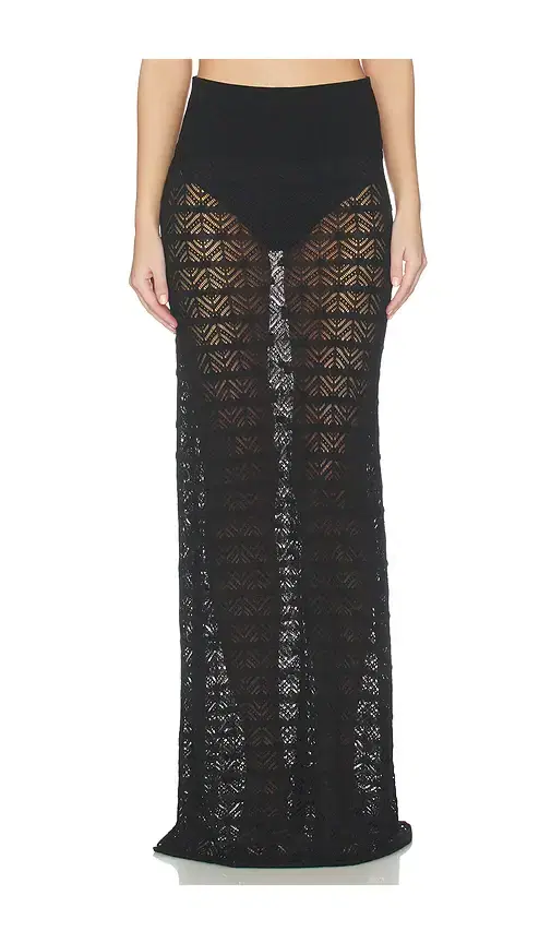 NBD Kyriah Pointelle Maxi Skirt