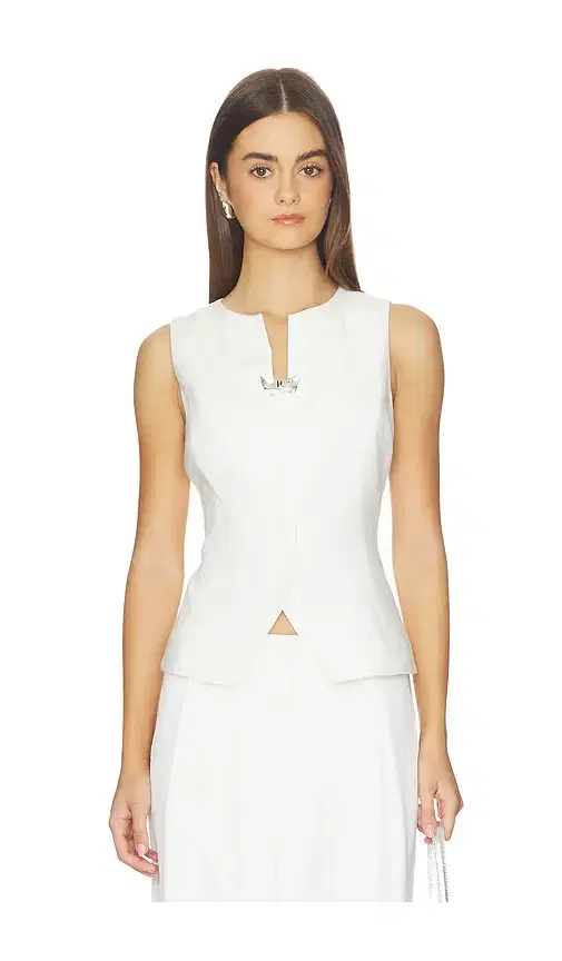 Kate Barton Linen Blend Summer Suit Vest