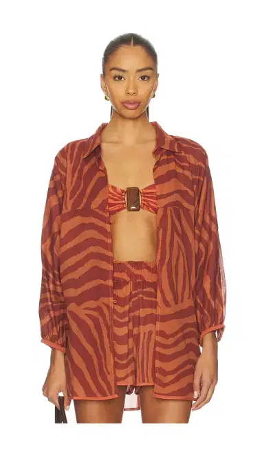 Vix Swimwear Mori Long Sleeve Blouse | Thumbnail 1