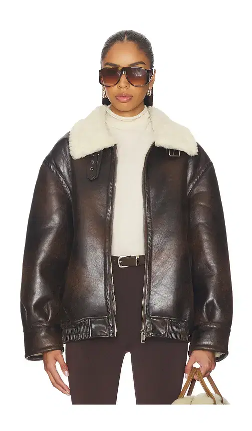 superdown Georgiana Faux Leather Jacket