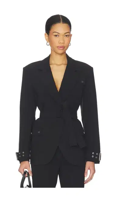 Ganni Future Twill Suitng Blazer | Thumbnail 1 Ganni Future Twill Suitng Blazer | Thumbnail 1