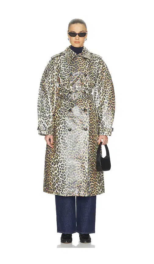 Ganni Laminated Canvas Trenchcoat