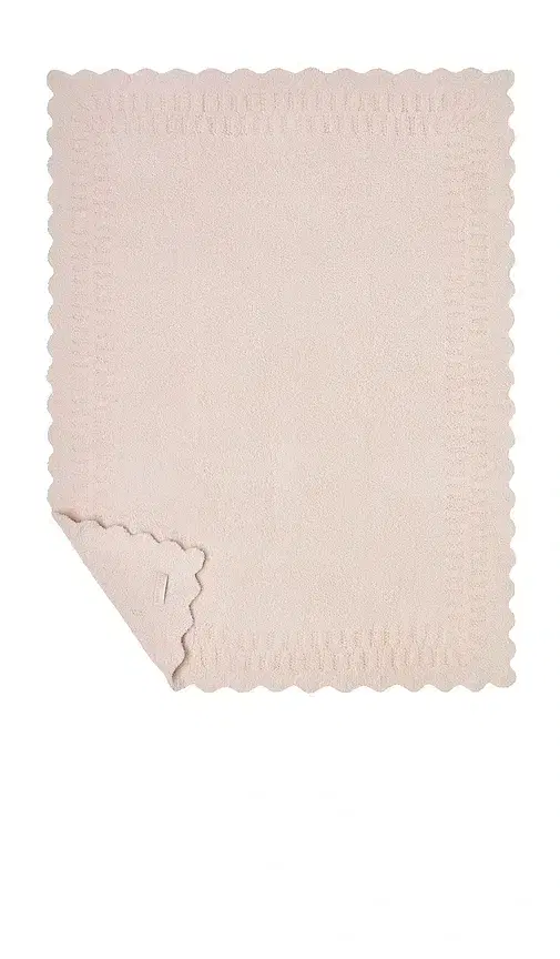 Barefoot Dreams Cozychic Cotton Seashell Texture Stroller Blanket