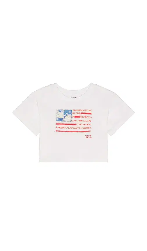 Polo Ralph Lauren Short Sleeve Jersey Knit Flag Boxy T-shirt