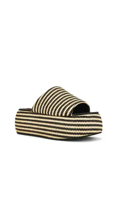 SIMONMILLER Stripe Raffia Cloudy Platform Sandal | Thumbnail 2 SIMONMILLER Stripe Raffia Cloudy Platform Sandal | Thumbnail 2