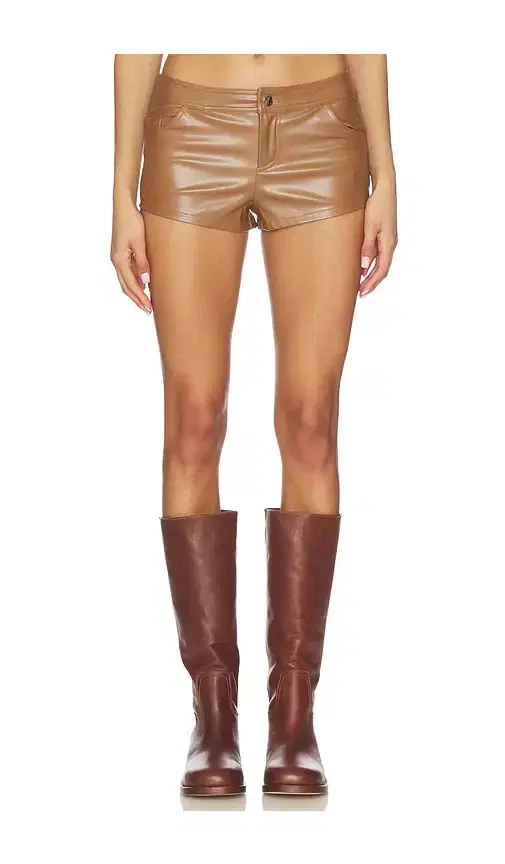 superdown Gianna Faux Leather Shorts