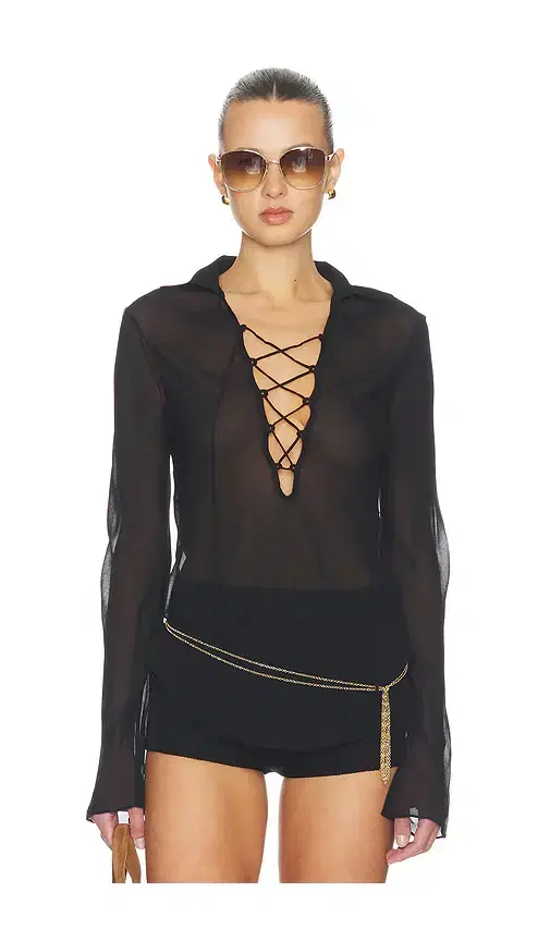 Tularosa Carlotta Lace Up Top