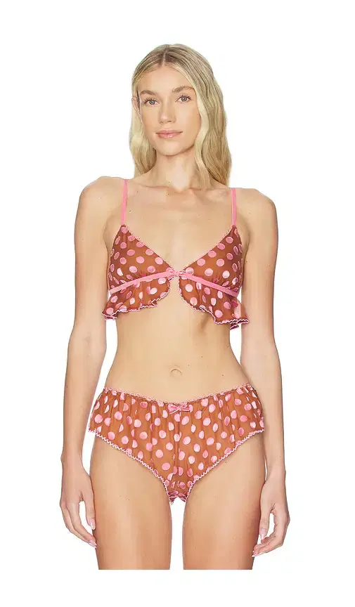 Free People x REVOLVE Frosted Dot Triangle Bralette In Desert Topaz &