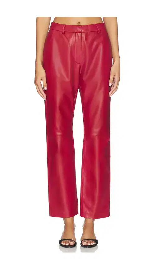 AEXAE Leather Straight Leg Pant