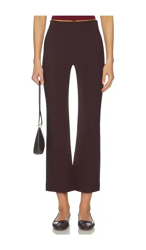 Vince Mid Rise Pintuck Crop Flare Pant