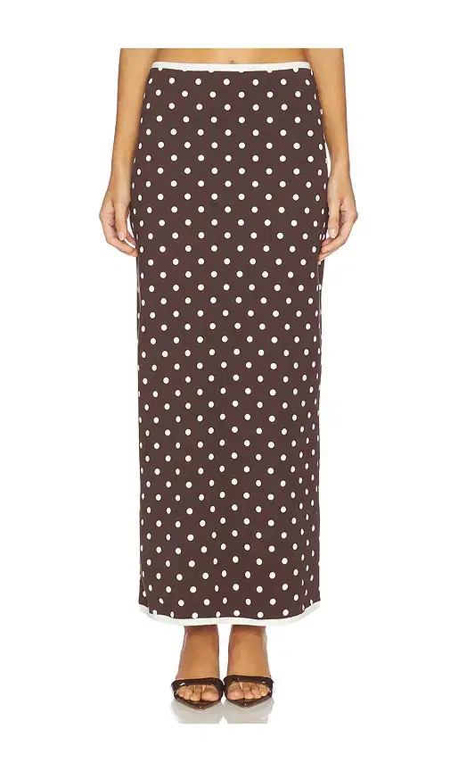 Rowen Rose Polka Dots Long Skirt