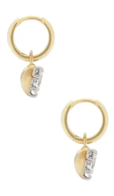 SHASHI Heart Georgian Cut Earring | Thumbnail 2