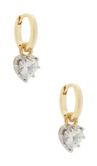 SHASHI Heart Georgian Cut Earring | Thumbnail 1