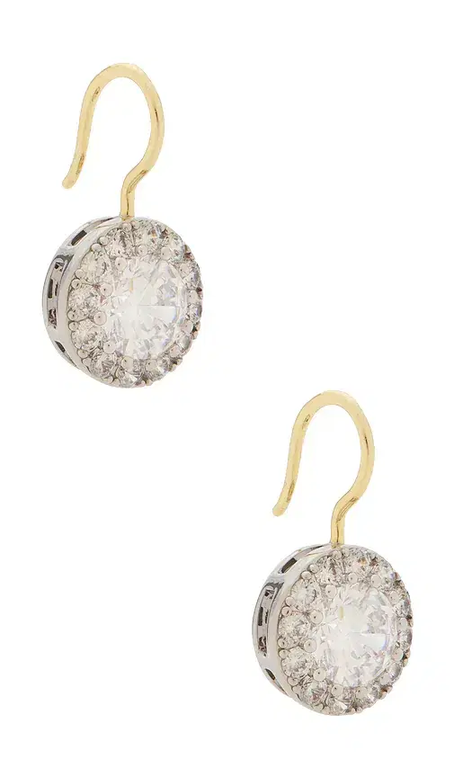 SHASHI Two Tone Georgian Cut Hoop Earring