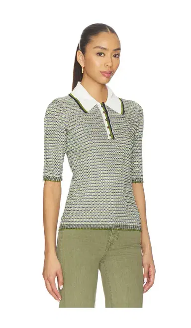 Veronica Beard Soza Polo Top | Thumbnail 2 Veronica Beard Soza Polo Top | Thumbnail 2