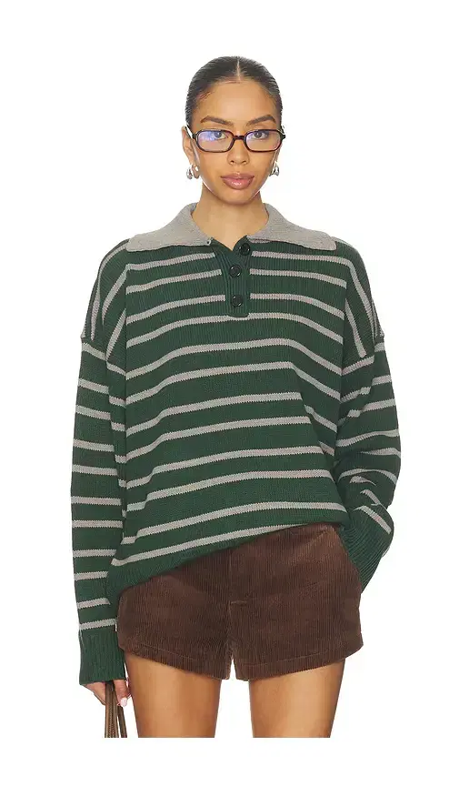 ALL THE WAYS Clydie Polo Sweater