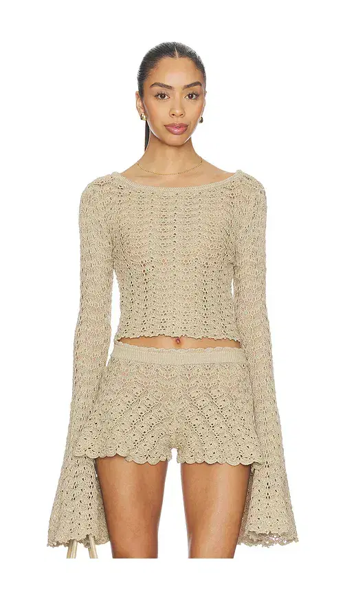 Tularosa Zaylee Boat Neck Open Stitch Sweater