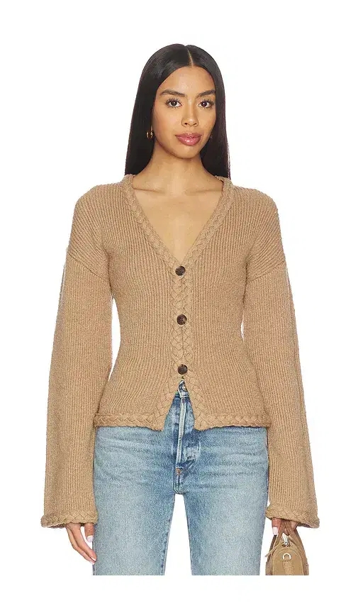 Tularosa Della Braided Detail Cardigan