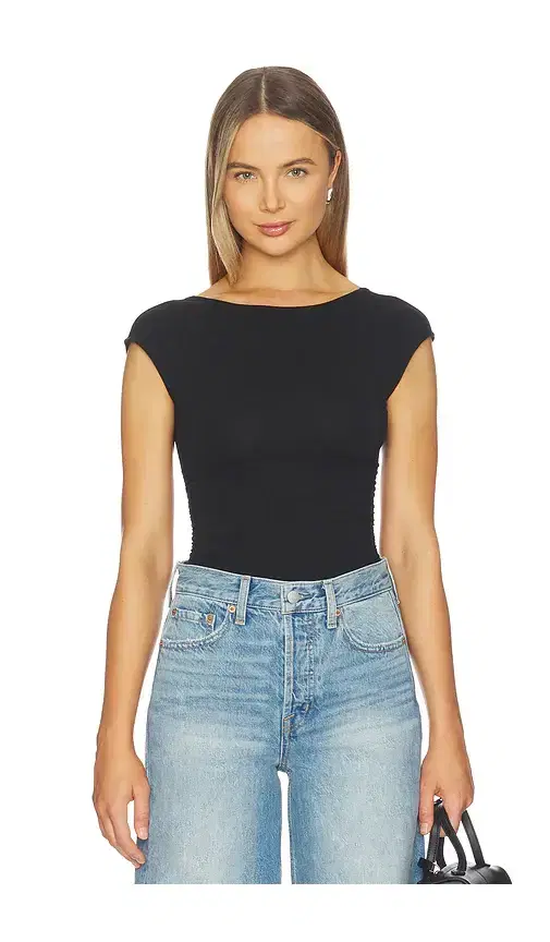 Good American Super Stretch Open Back Bodysuit