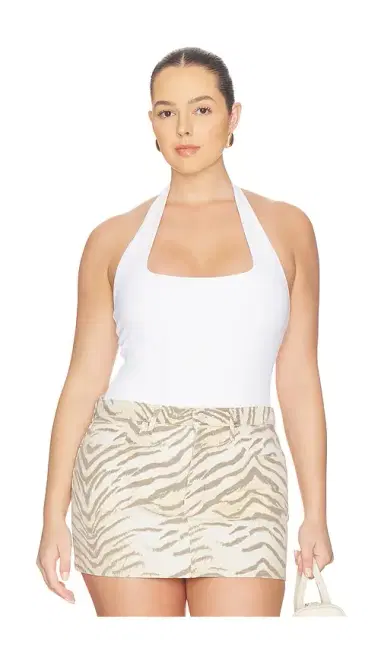 Good American Scuba Halter Square Neck Bodysuit | Thumbnail 2