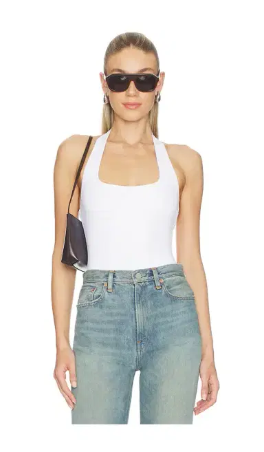 Good American Scuba Halter Square Neck Bodysuit | Thumbnail 1