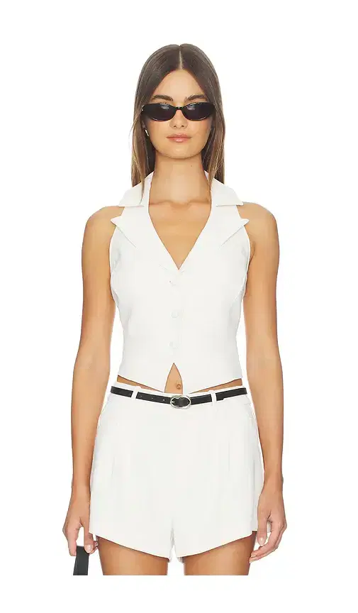 Good American Luxe Suiting Halter Vest