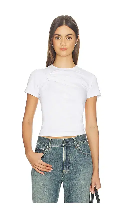 Good American Super Stretch Twist Tee Shirt