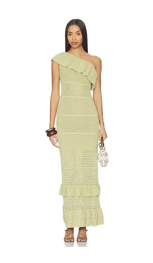 Tularosa Kenzee Ruffle Midi Dress