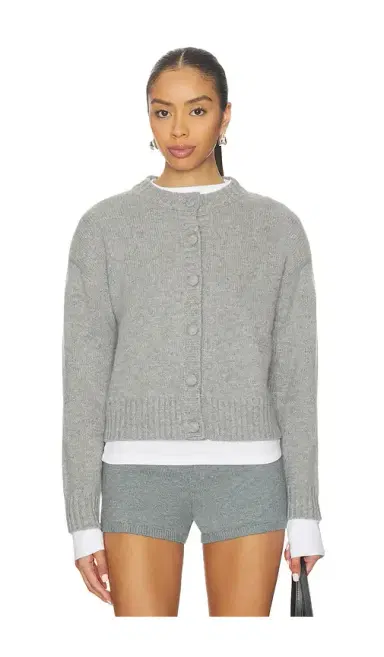 AEXAE Cashmere Cable Padded Cardigan | Thumbnail 1